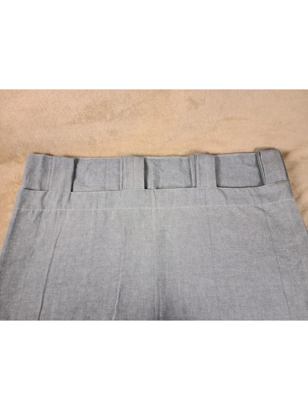 Ikea LENDA Curtain Panels BLUE Chambray Tab Top 55 x 98”